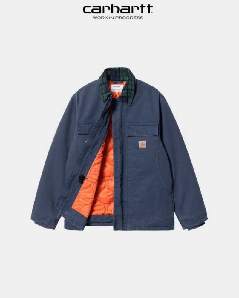 Bleu Carhartt Wip WIP x Quartersnacks OG Arctic Coat - Danmark GTZ-7669195