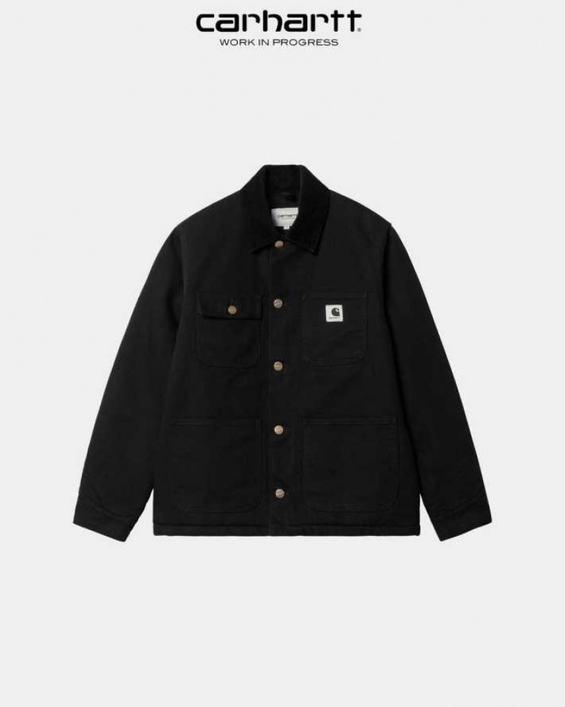 Noir Carhartt Wip Irving Coat - Danmark JUI-1264956