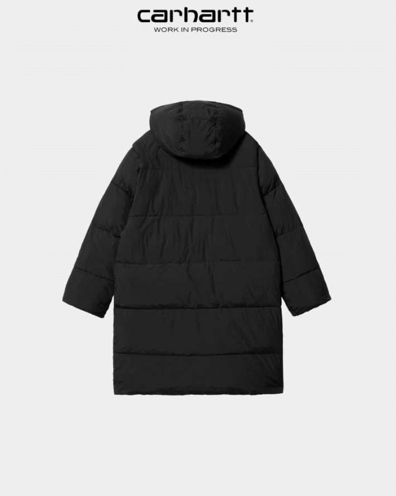 Noir Carhartt Wip Erie Coat - Danmark HIC-9279964