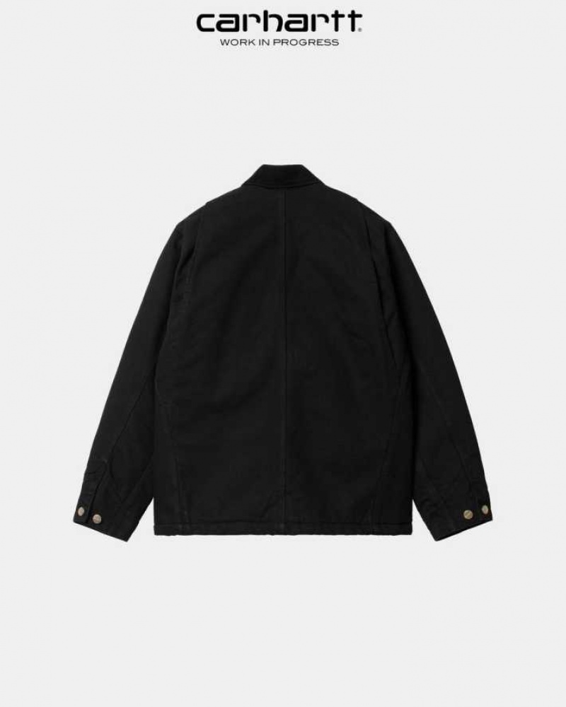 Noir Carhartt Wip Irving Coat - Danmark JUI-1264956