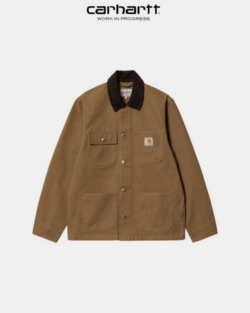 Marron Carhartt Wip Michigan Chore Coat (Spring) - Danmark VHM-2766742