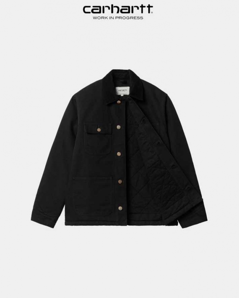 Noir Carhartt Wip Irving Coat - Danmark JUI-1264956