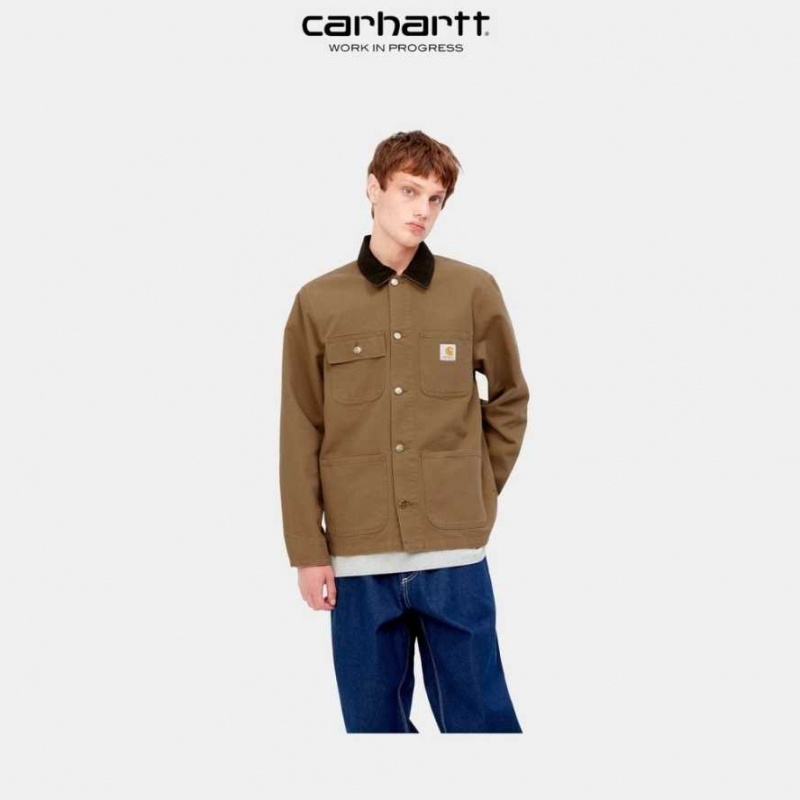 Marron Carhartt Wip Michigan Chore Coat (Spring) - Danmark VHM-2766742