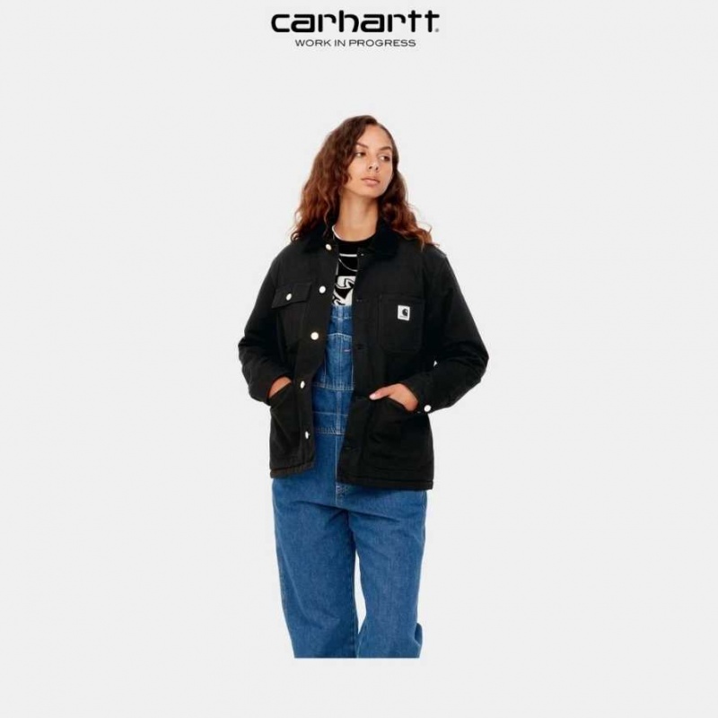 Noir Carhartt Wip Irving Coat - Danmark JUI-1264956