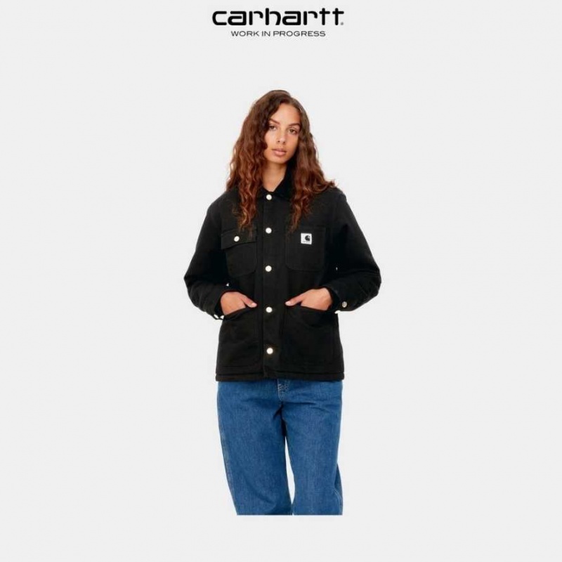 Noir Carhartt Wip Irving Coat - Danmark JUI-1264956