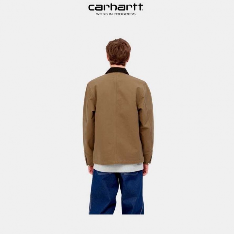 Marron Carhartt Wip Michigan Chore Coat (Spring) - Danmark VHM-2766742