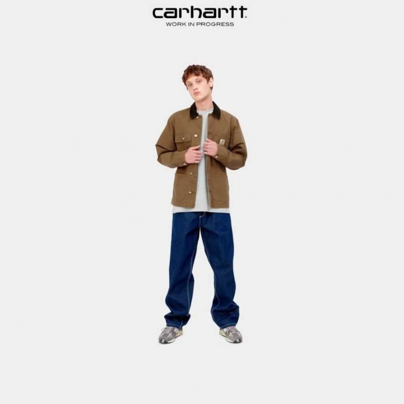 Marron Carhartt Wip Michigan Chore Coat (Spring) - Danmark VHM-2766742