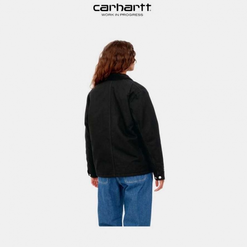 Noir Carhartt Wip Irving Coat - Danmark JUI-1264956