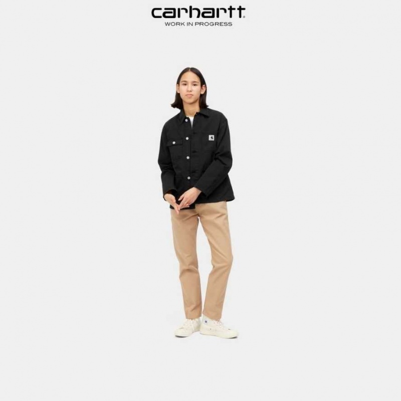 Noir Carhartt Wip Michigan Chore Coat (Spring) - Danmark GQC-9763851