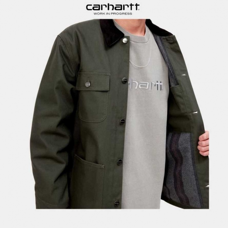 Boxwood Carhartt Wip Michigan Chore Coat (D'hiver) - Danmark BLD-2178101