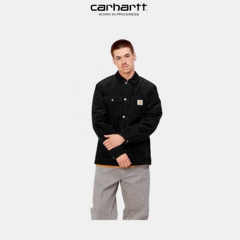 Noir Carhartt Wip Michigan Chore Coat - Corduroy - Danmark SXT-1779223