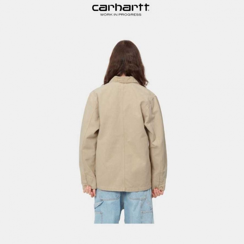 Marron Carhartt Wip Michigan Chore Coat (Spring) - Danmark ZCA-1271718