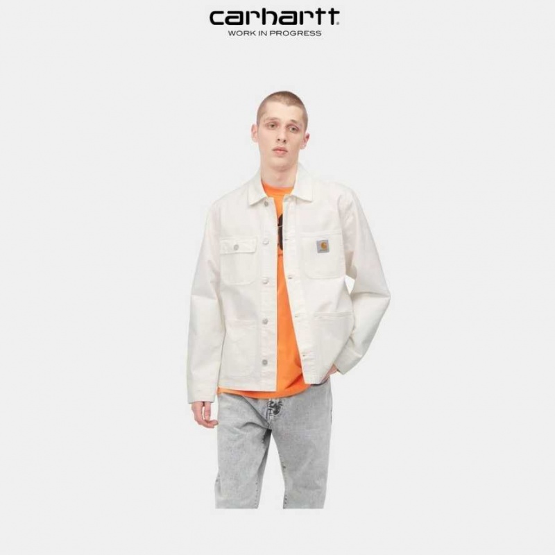 Blanche Carhartt Wip Michigan Chore Coat (Spring) - Drill - Danmark JDE-7882876