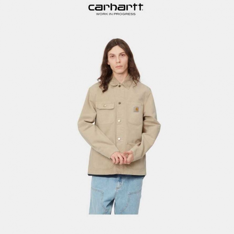 Marron Carhartt Wip Michigan Chore Coat (Spring) - Danmark ZCA-1271718