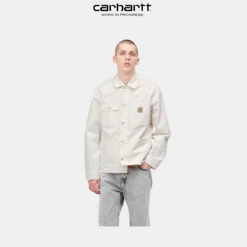 Blanche Carhartt Wip Michigan Chore Coat (Spring) - Drill - Danmark JDE-7882876