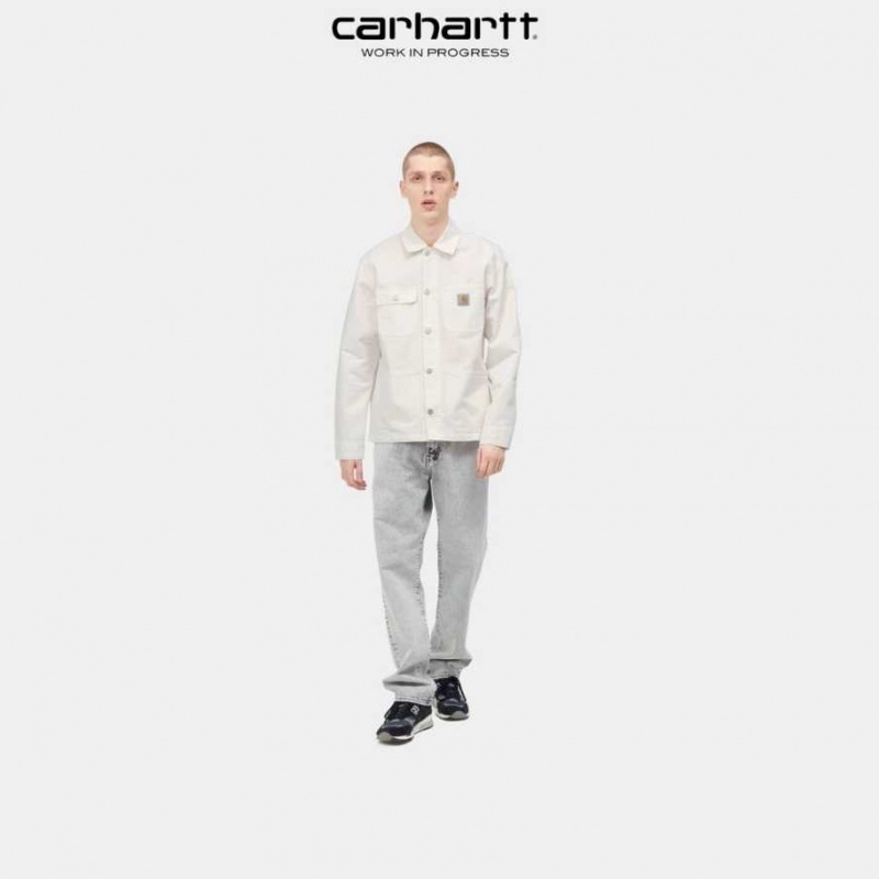 Blanche Carhartt Wip Michigan Chore Coat (Spring) - Drill - Danmark JDE-7882876