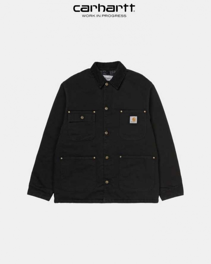 Noir Carhartt Wip OG Chore Coat (D'hiver) - Danmark TYB-1795423