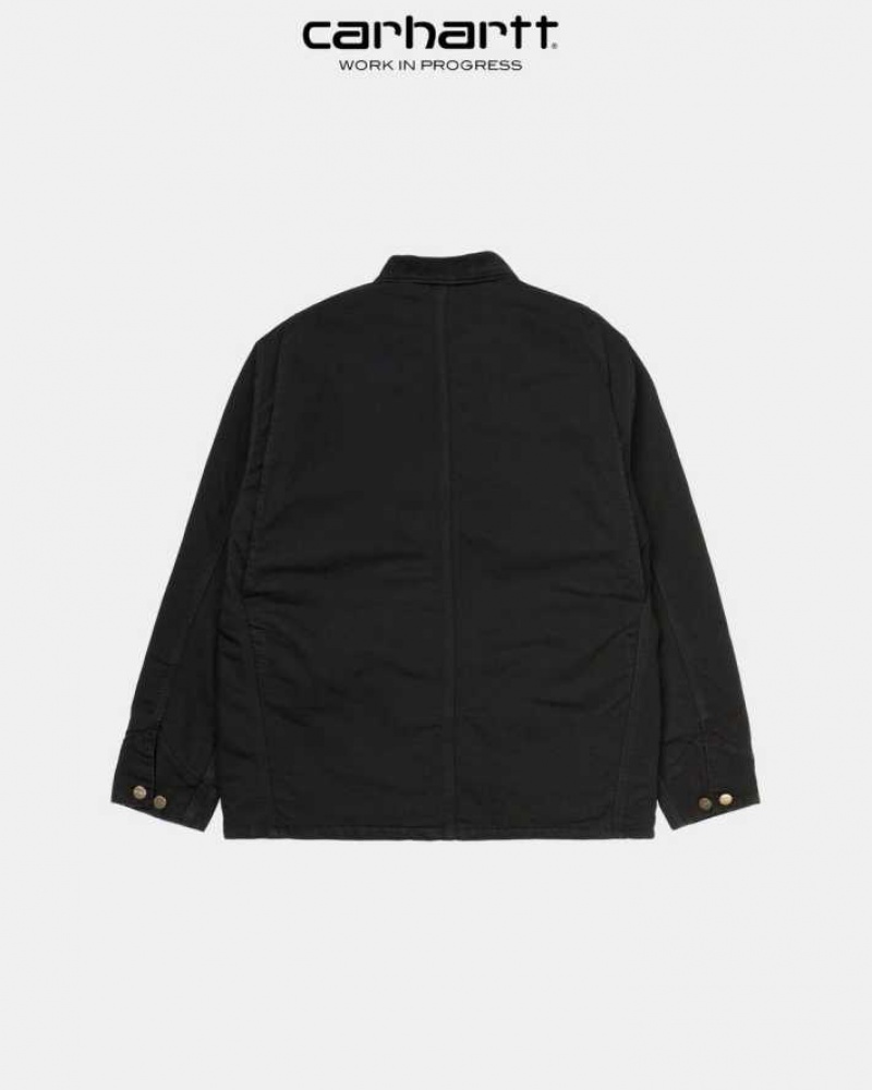 Noir Carhartt Wip OG Chore Coat (D'hiver) - Danmark TYB-1795423