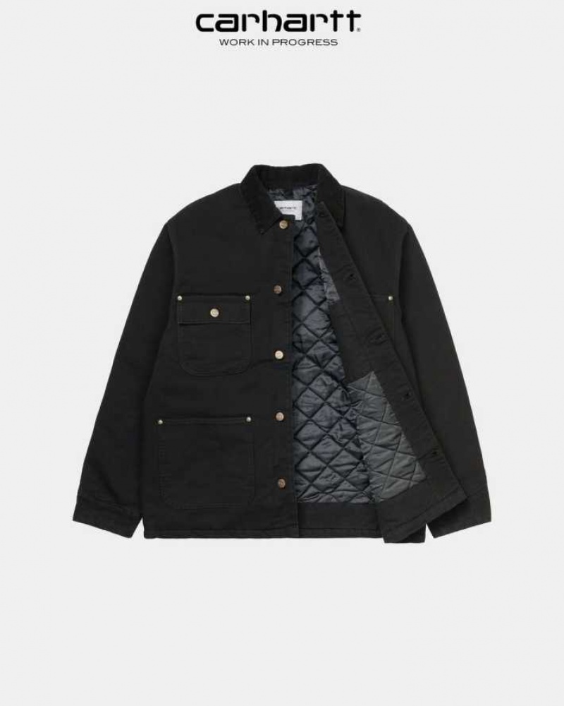 Noir Carhartt Wip OG Chore Coat (D'hiver) - Danmark TYB-1795423