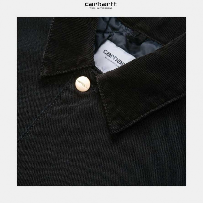 Noir Carhartt Wip OG Chore Coat (D'hiver) - Danmark TYB-1795423