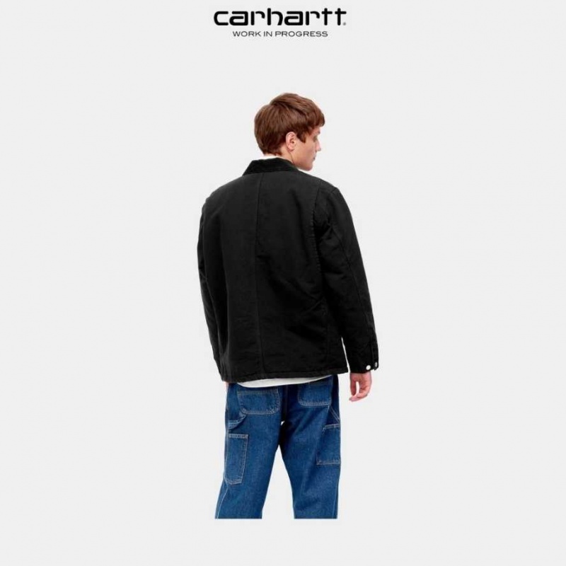 Noir Carhartt Wip OG Chore Coat (D'hiver) - Danmark TYB-1795423