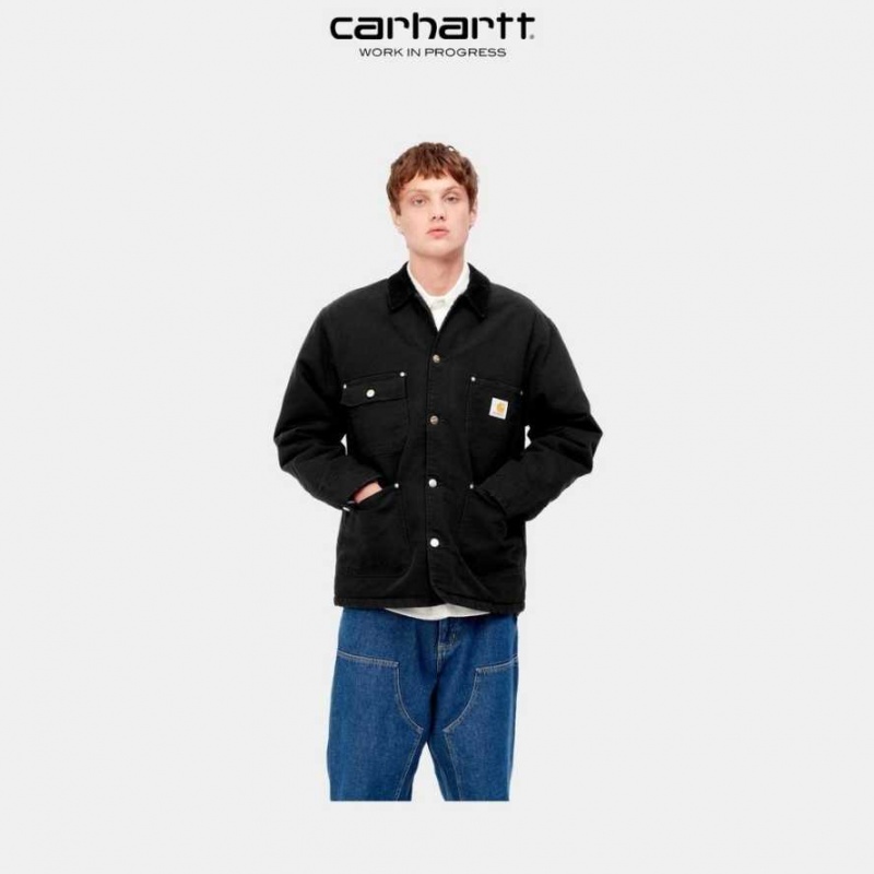 Noir Carhartt Wip OG Chore Coat (D'hiver) - Danmark TYB-1795423