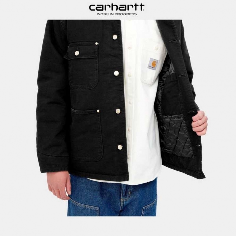 Noir Carhartt Wip OG Chore Coat (D'hiver) - Danmark TYB-1795423