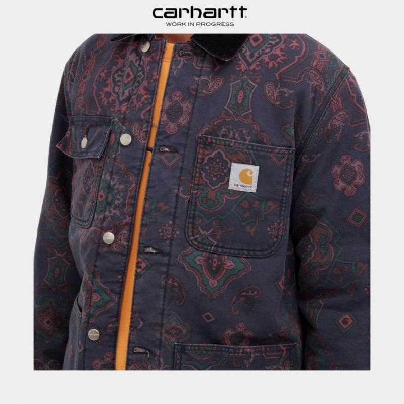 Bleu Marine Foncé Carhartt Wip Verse Michigan Chore Coat Bleu Marine - Danmark JEW-2185203