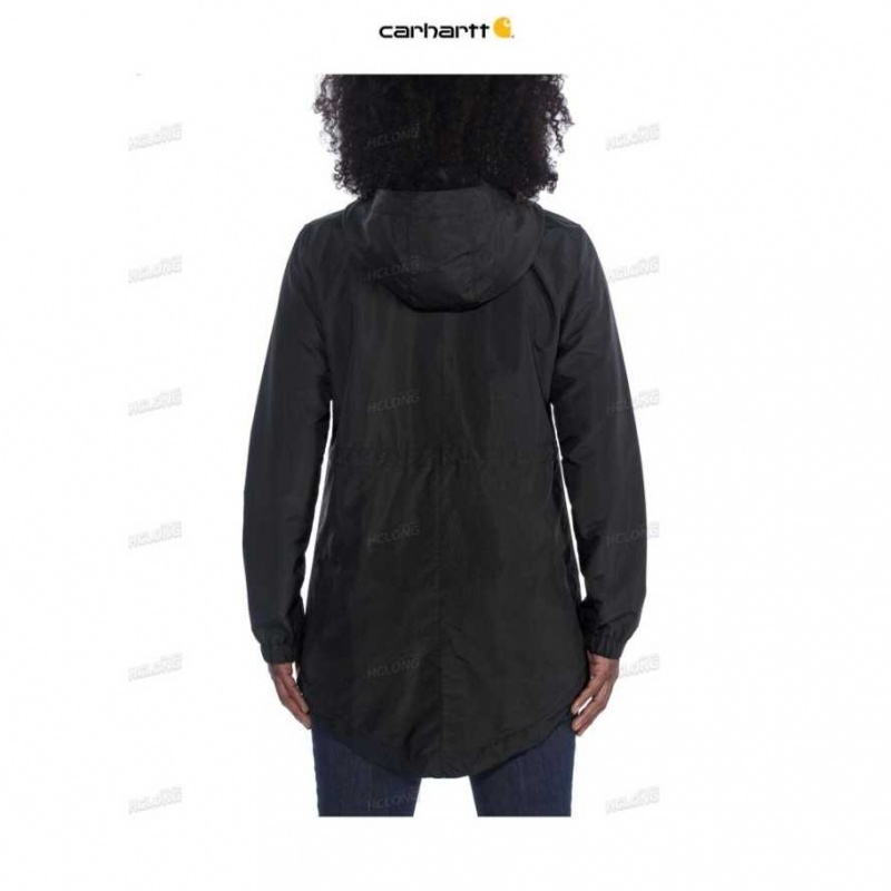 Noir Carhartt Rain Defender Relaxed Fit Legere Coat - 1 Warm Rating - Danmark MAU-7560539