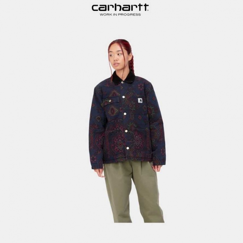 Bleu Marine Foncé Carhartt Wip Verse Irving Coat Bleu Marine - Danmark PMK-5834995