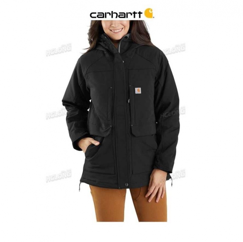 Noir Carhartt Super Dux Relaxed Fit Insulated Traditional Coat - 4 Extreme Warmth Rating - Danmark UVN-2098104