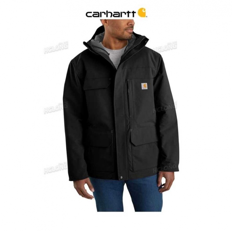 Noir Carhartt Super Dux Relaxed Fit Insulated Traditional Coat - Danmark BDH-8681180