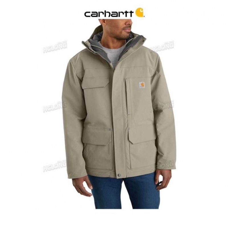 Greige Carhartt Super Dux Relaxed Fit Insulated Traditional Coat - Danmark ZMS-0111899