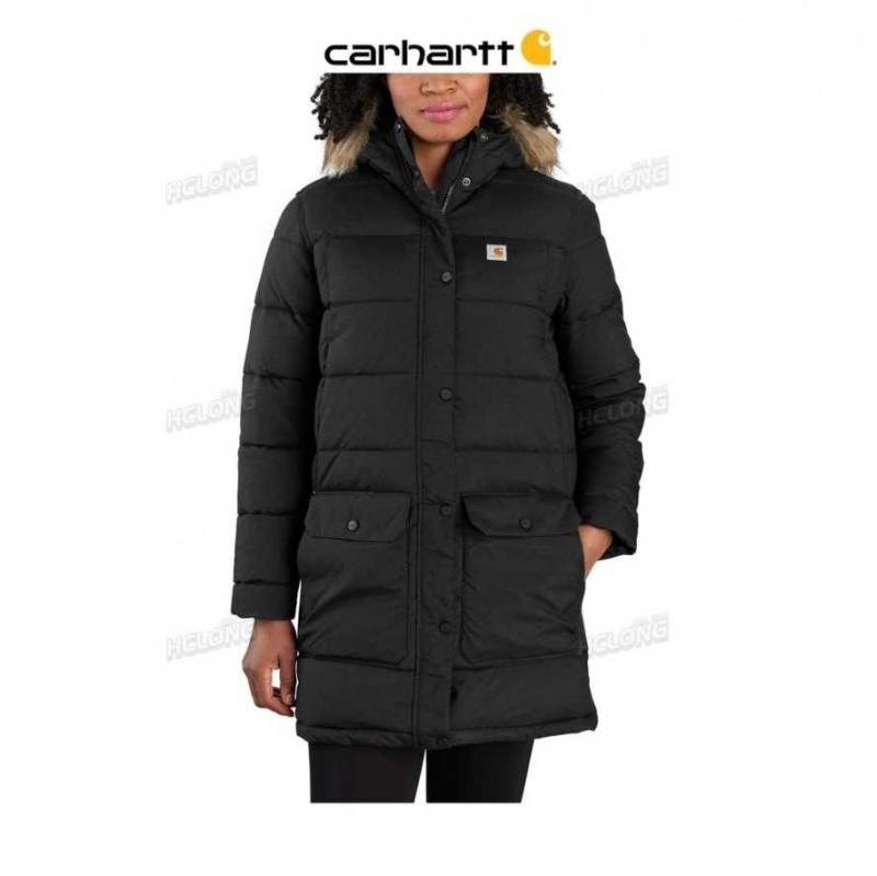 Noir Carhartt Montana Relaxed Fit Insulated Coat - 4 Extreme Warmth Rating - Danmark PBO-3453902