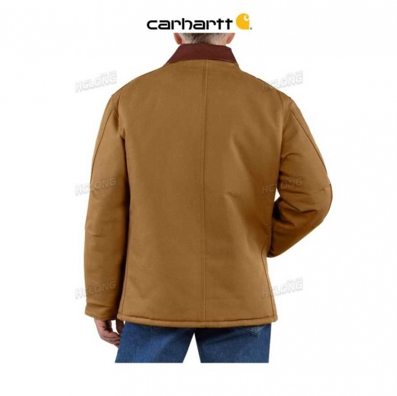 Marron Carhartt Loose Fit Firm Duck Insulated Traditional Coat - Danmark HSL-2917732