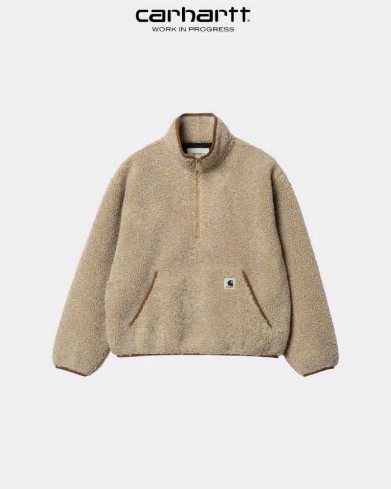 Marron Carhartt Wip Ella Highneck Liner - Danmark XDC-5630796