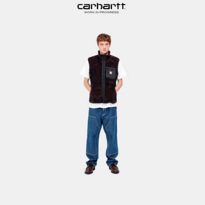 Bleu Marine Foncé Carhartt Wip Prentis Vest Liner Bleu Marine - Danmark VWZ-0338538