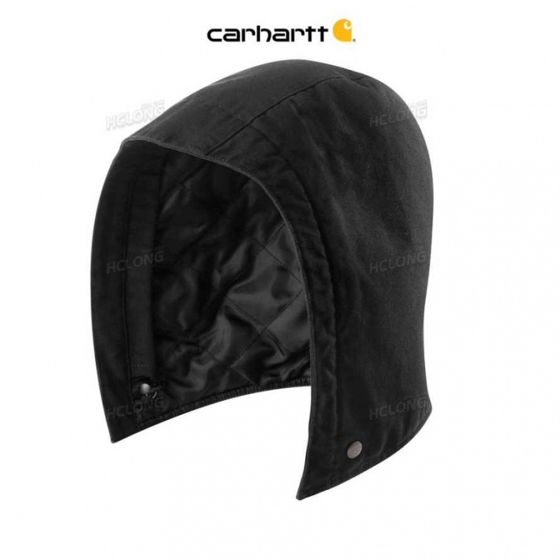 Noir Carhartt Washed Duck Insulated Hood - Danmark MOS-6409659