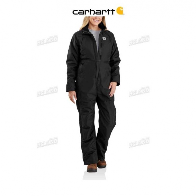 Noir Carhartt Yukon Extremes Insulated Coverall - 4 Extreme Warmth Rating - Danmark IWJ-7209124