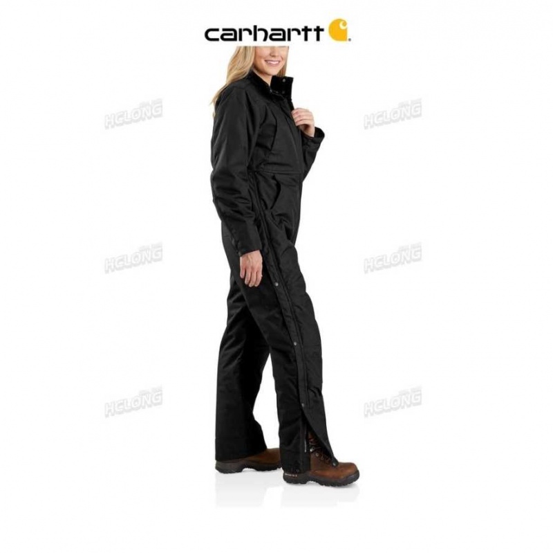 Noir Carhartt Yukon Extremes Insulated Coverall - 4 Extreme Warmth Rating - Danmark IWJ-7209124