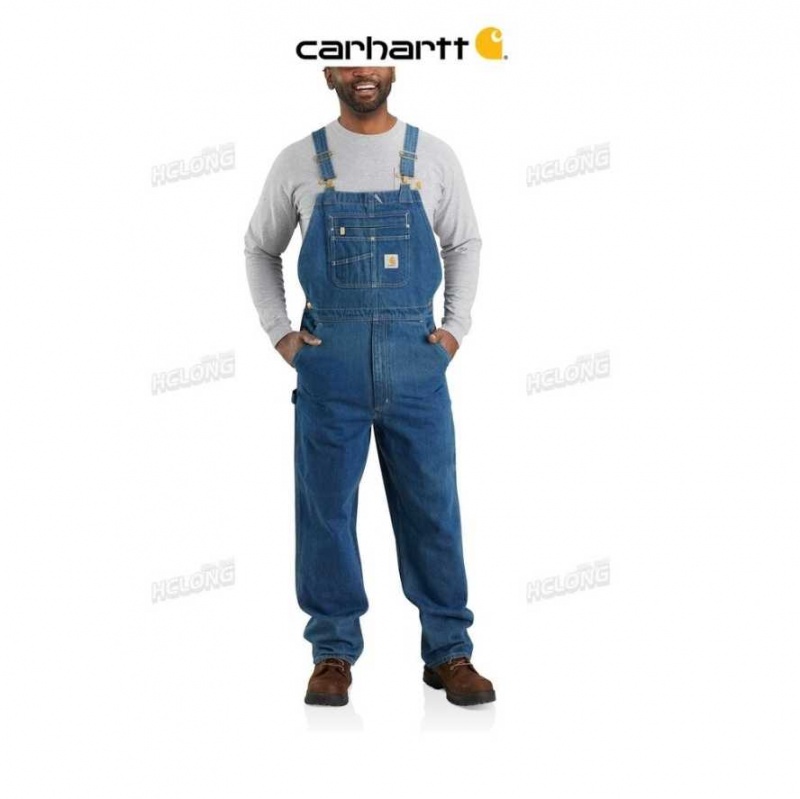 Darkstone Carhartt Loose Fit Denim Bib Overall - Danmark LQU-0037354