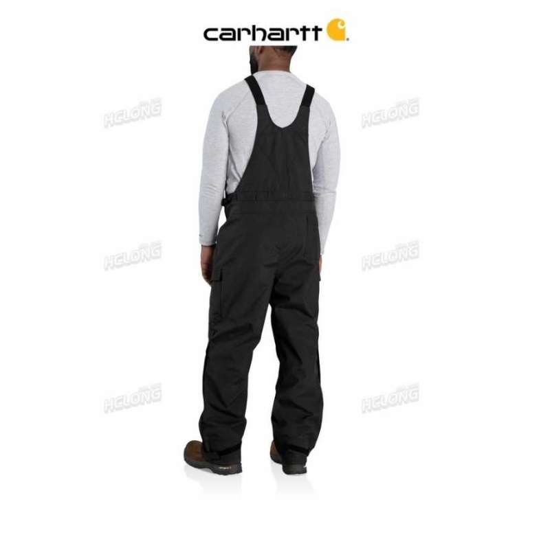 Noir Carhartt Storm Defender Loose Fit Heavyweight Bib Overall - Danmark IVH-6972698