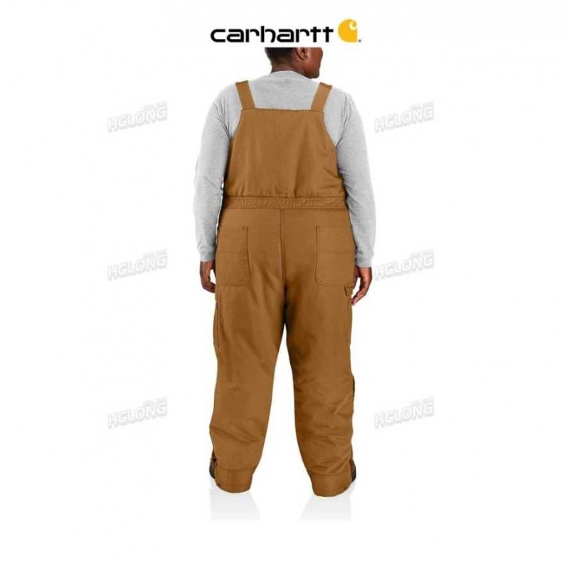 Marron Carhartt Loose Fit Washed Duck Insulated Biberall - Danmark ABW-8125397