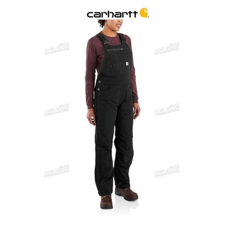 Noir Carhartt Super Dux Relaxed Fit Insulated Bib Overall - Danmark RAM-1147437