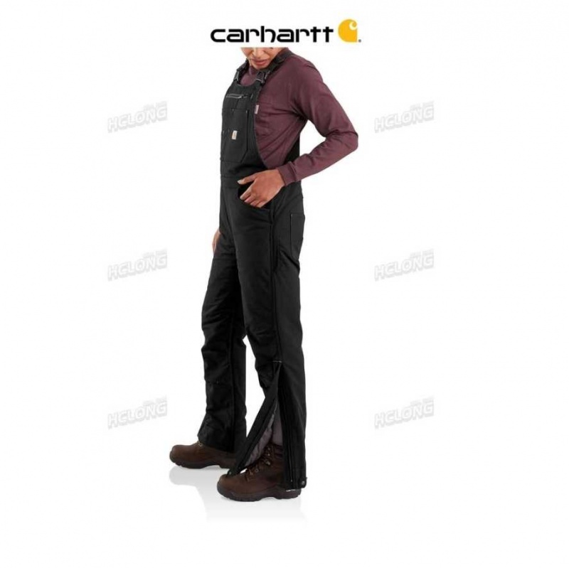 Noir Carhartt Super Dux Relaxed Fit Insulated Bib Overall - Danmark RAM-1147437