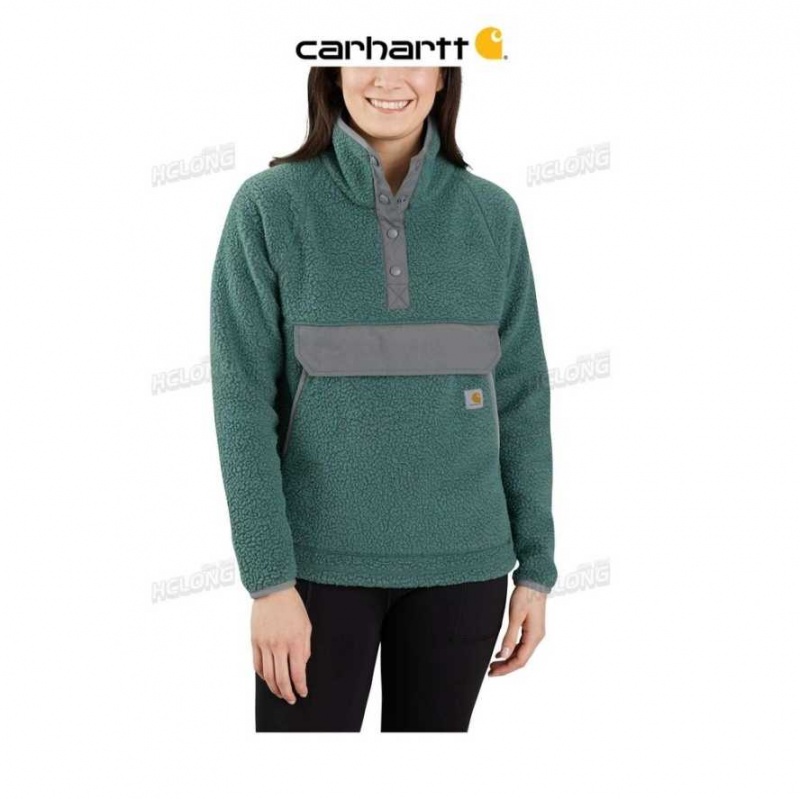 Vert Carhartt Relaxed Fit Fleece Pullover - 2 Warmer Rating - Danmark ABL-1169189