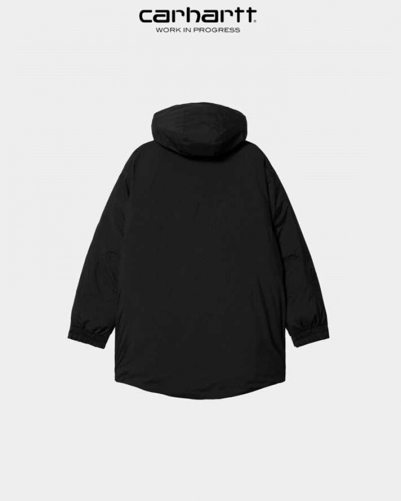 Noir Carhartt Wip Stowe Parka - Danmark KDL-8666763