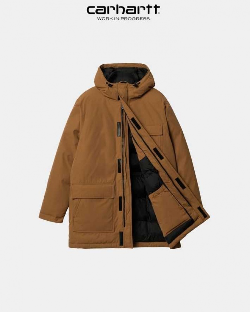 Marron Carhartt Wip Siberian Cold Parka - Danmark WYD-0261424