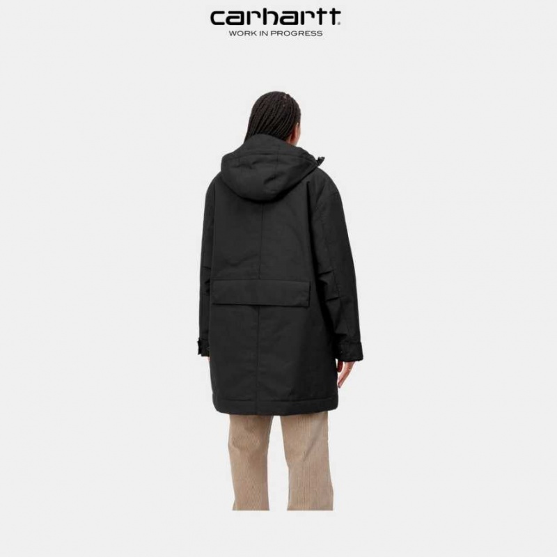 Noir Carhartt Wip Valley Parka - Danmark MHL-4681183