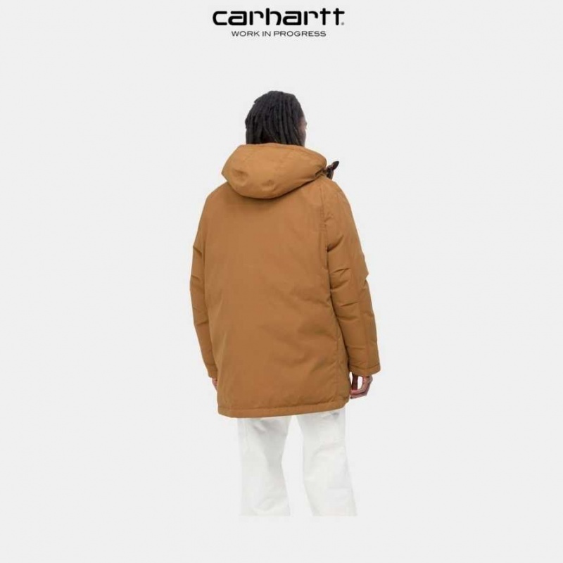 Marron Carhartt Wip Siberian Cold Parka - Danmark WYD-0261424